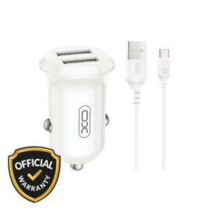 XO‑CC67 12W Dual USB Car Charger with Type‑C Cable